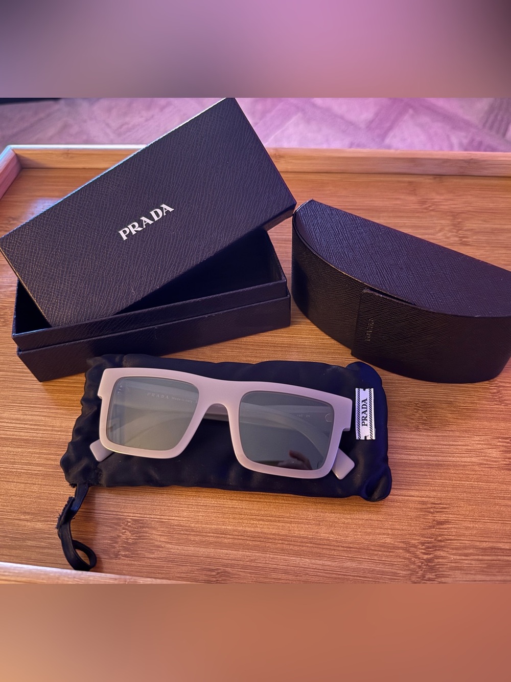 Prada Symbole SPR19W Sunglasses Ardesia Green Mirror